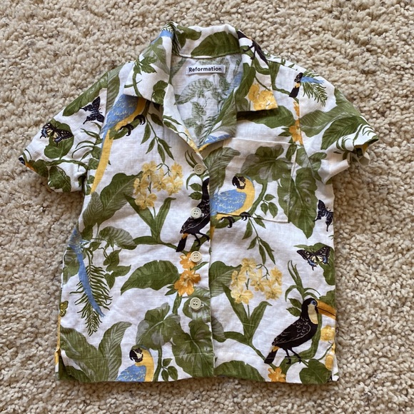 Reformation Matching Sets Reformation Lompoc Linen Two Piece Tropic